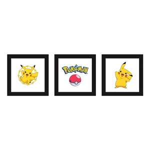 Pokemon Pikachu Wall Art 3-pack