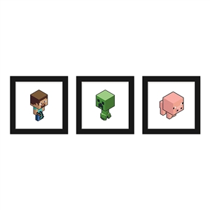 Minecraft Wall Art 3-pack