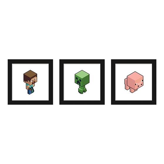 Minecraft Wall Art 3-pack