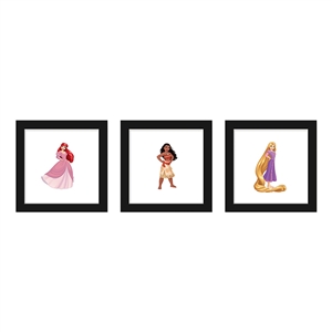 Disney Ariel  Moana  Rapunzel Wall Art