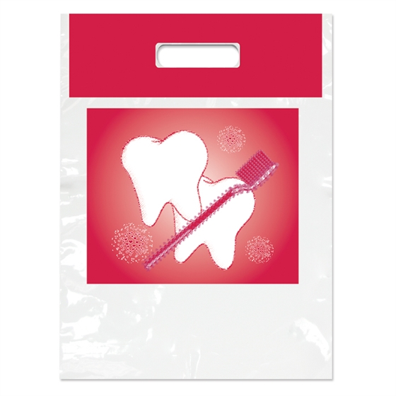 Large Red Tooth & Brush Bag