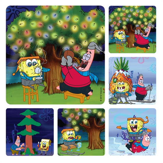 Spongebob Christmas Sticker Roll