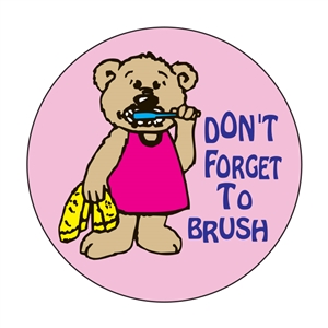 Don't Forget To Brush Sticker Roll