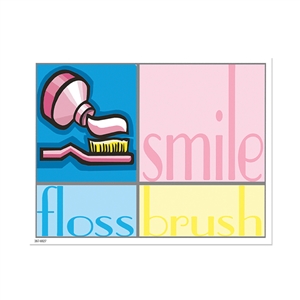 Brush Floss Smile 4up