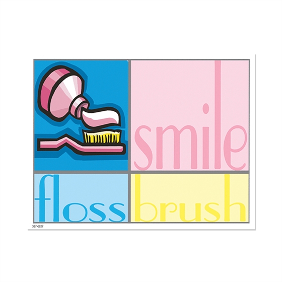 Brush Floss Smile 4up